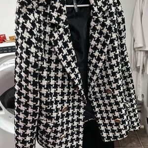 Elegant Houndstooth Women's Blazer